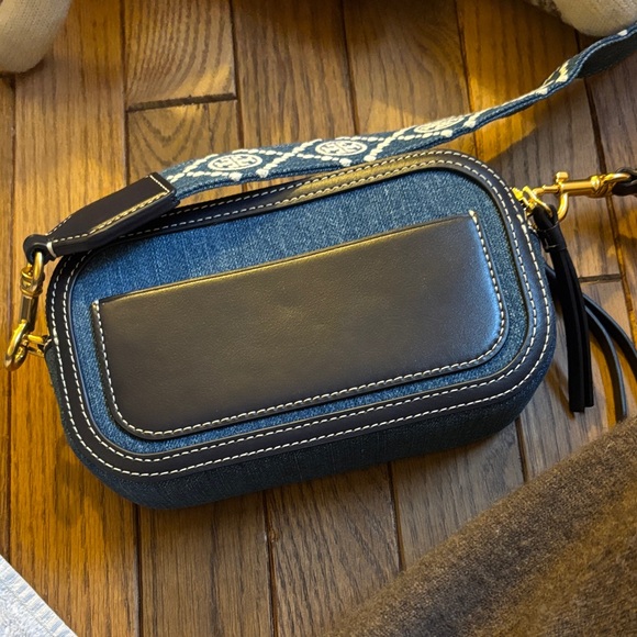 Tory Burch mini Miller Blue Denim Crossbody - Picture 2 of 4